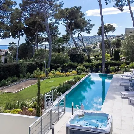 Luxueuse Charleston - Vue Mer, Sauna Hammam 昂蒂布